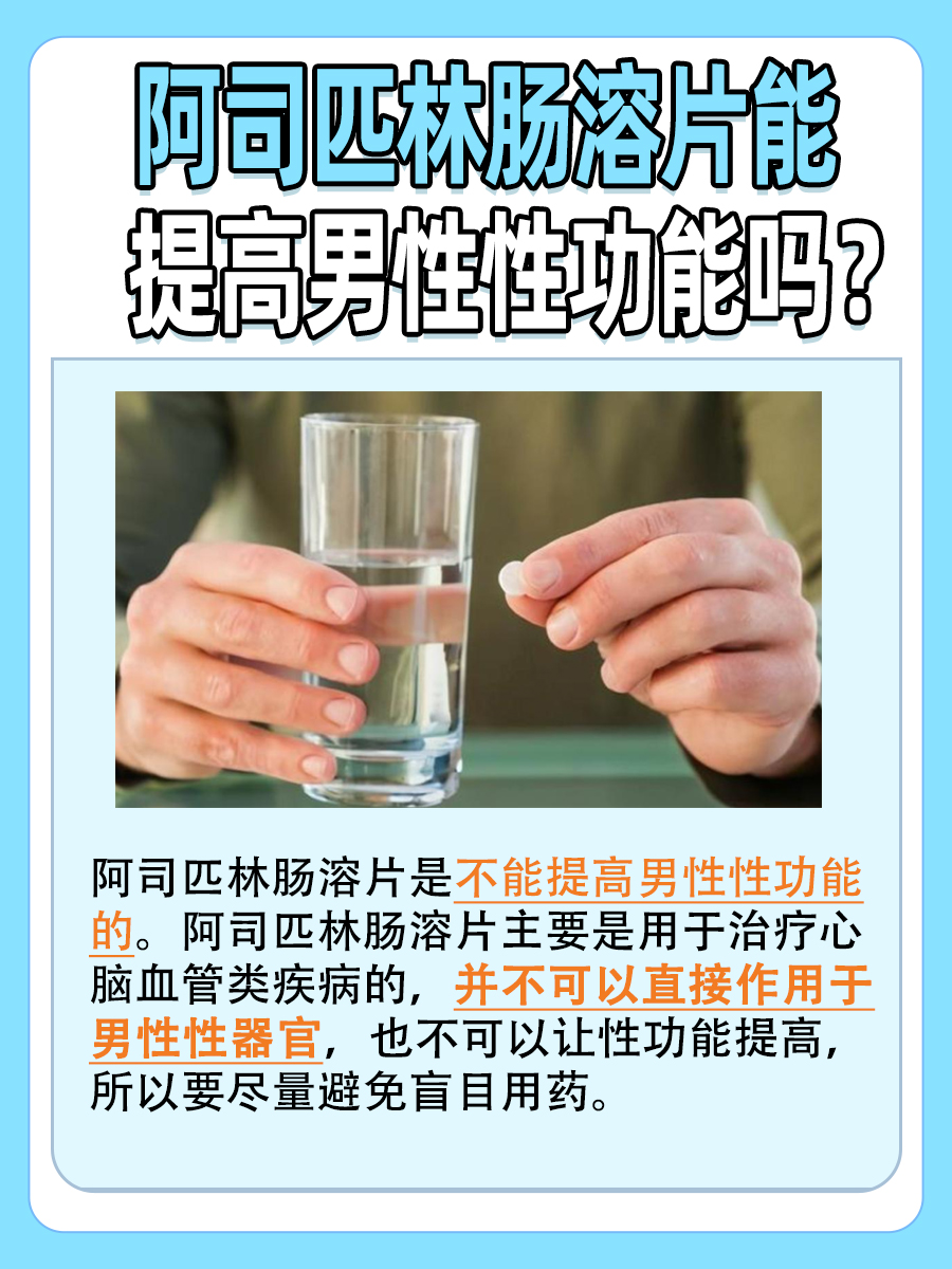 阿司匹林能提高男性性功能？专家在线辟谣