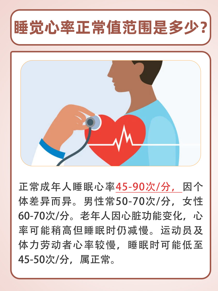 睡觉心率正常值范围：答案在这篇文章