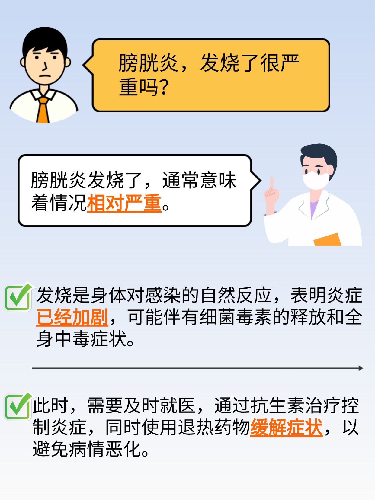 膀胱炎发烧了，情况严重吗？