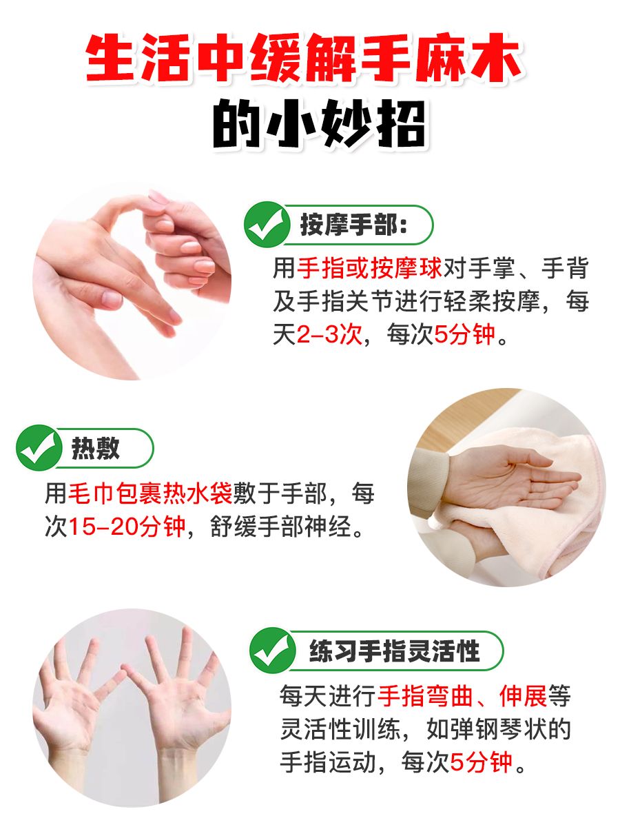 手麻木不用愁,这些药物快速见效!