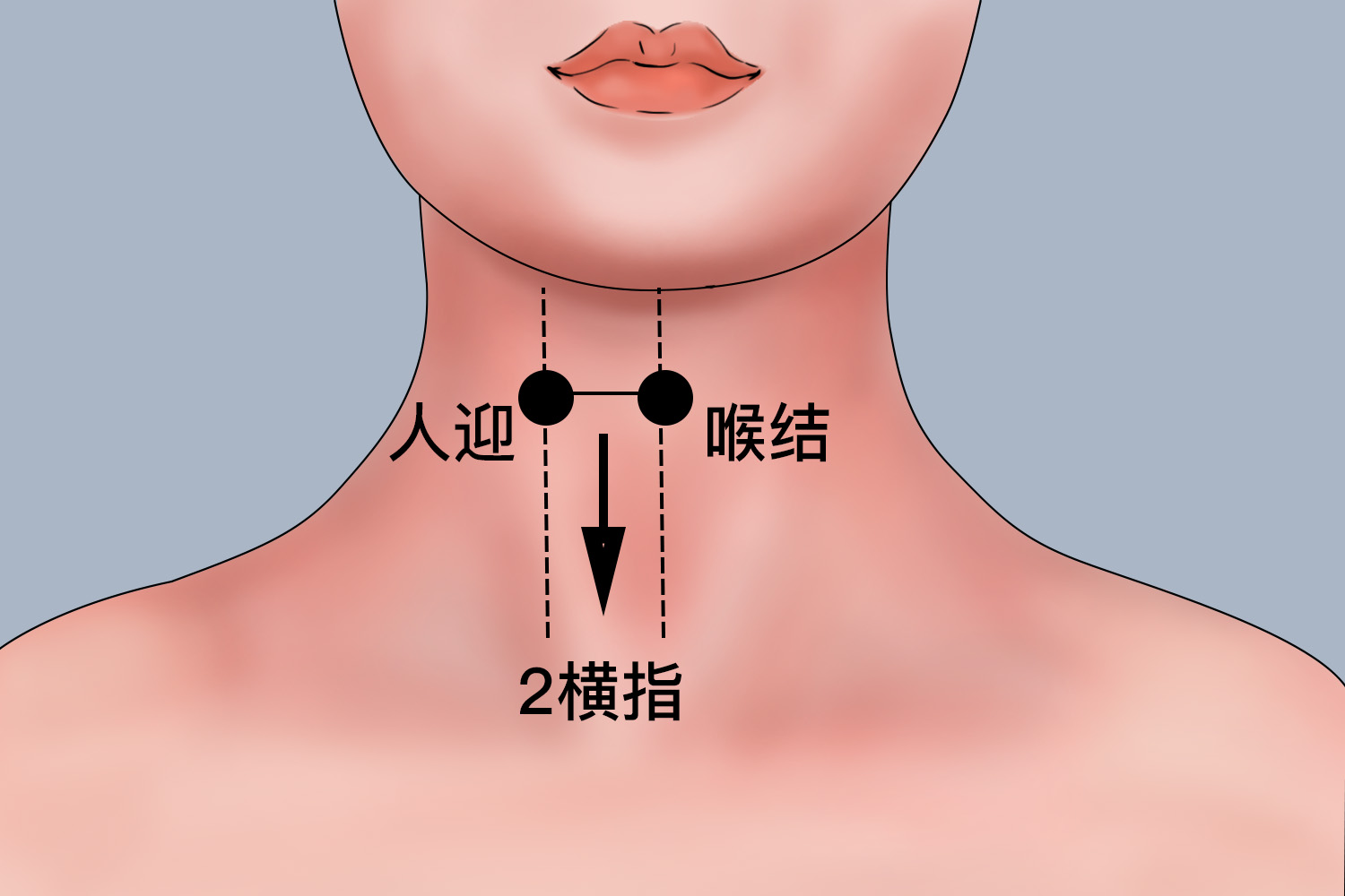 人迎穴位置图
