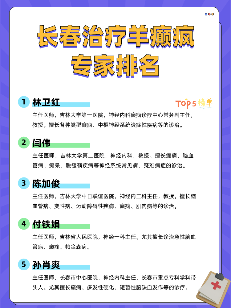 长春治疗羊癫疯专家排名