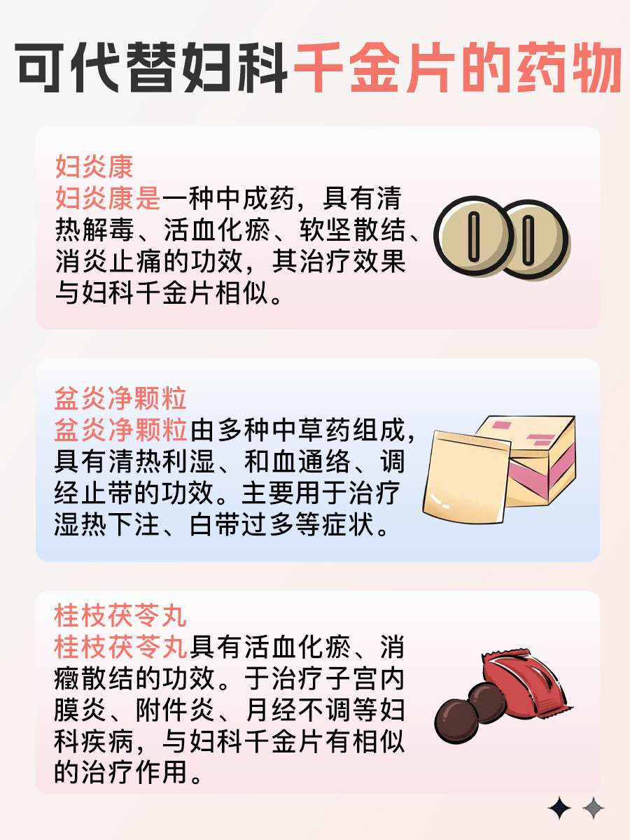 妇科千金片配什么消炎药效果好，名单来了