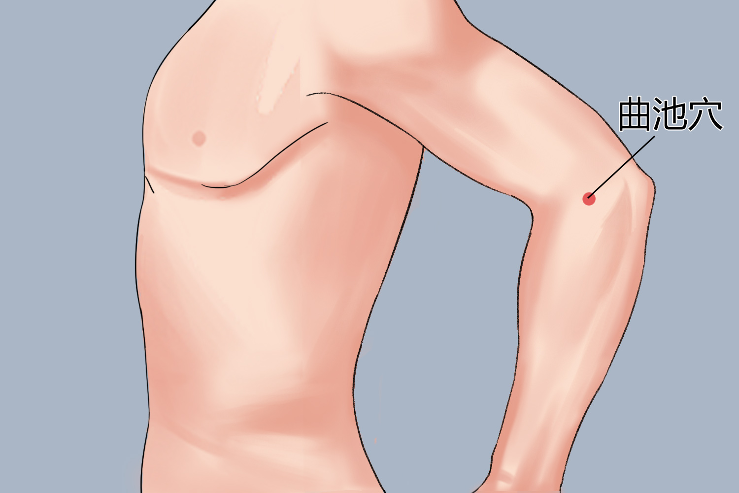 曲池穴位置