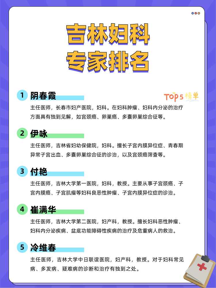 吉林妇科专家排名