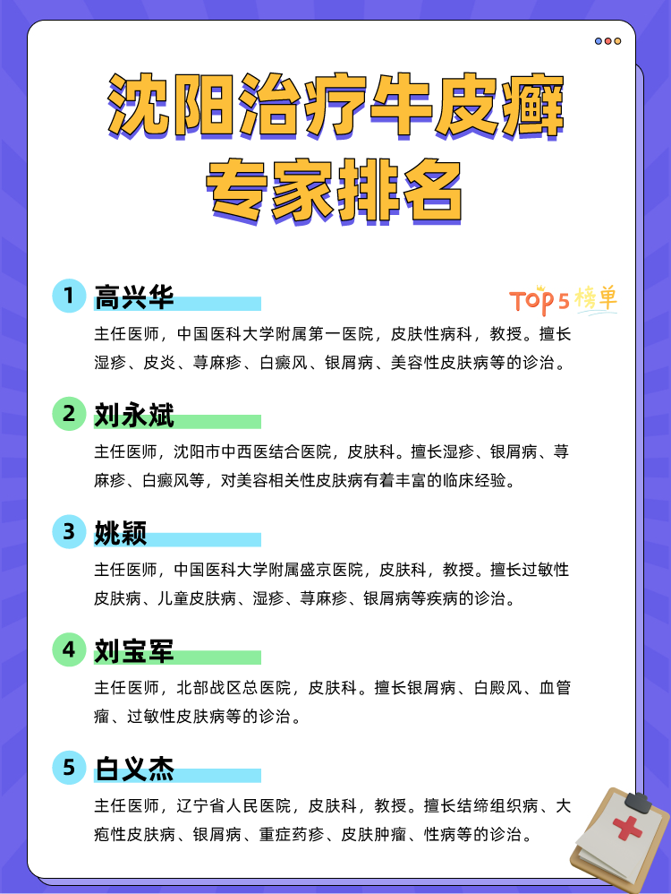 沈阳治疗牛皮癣专家排名