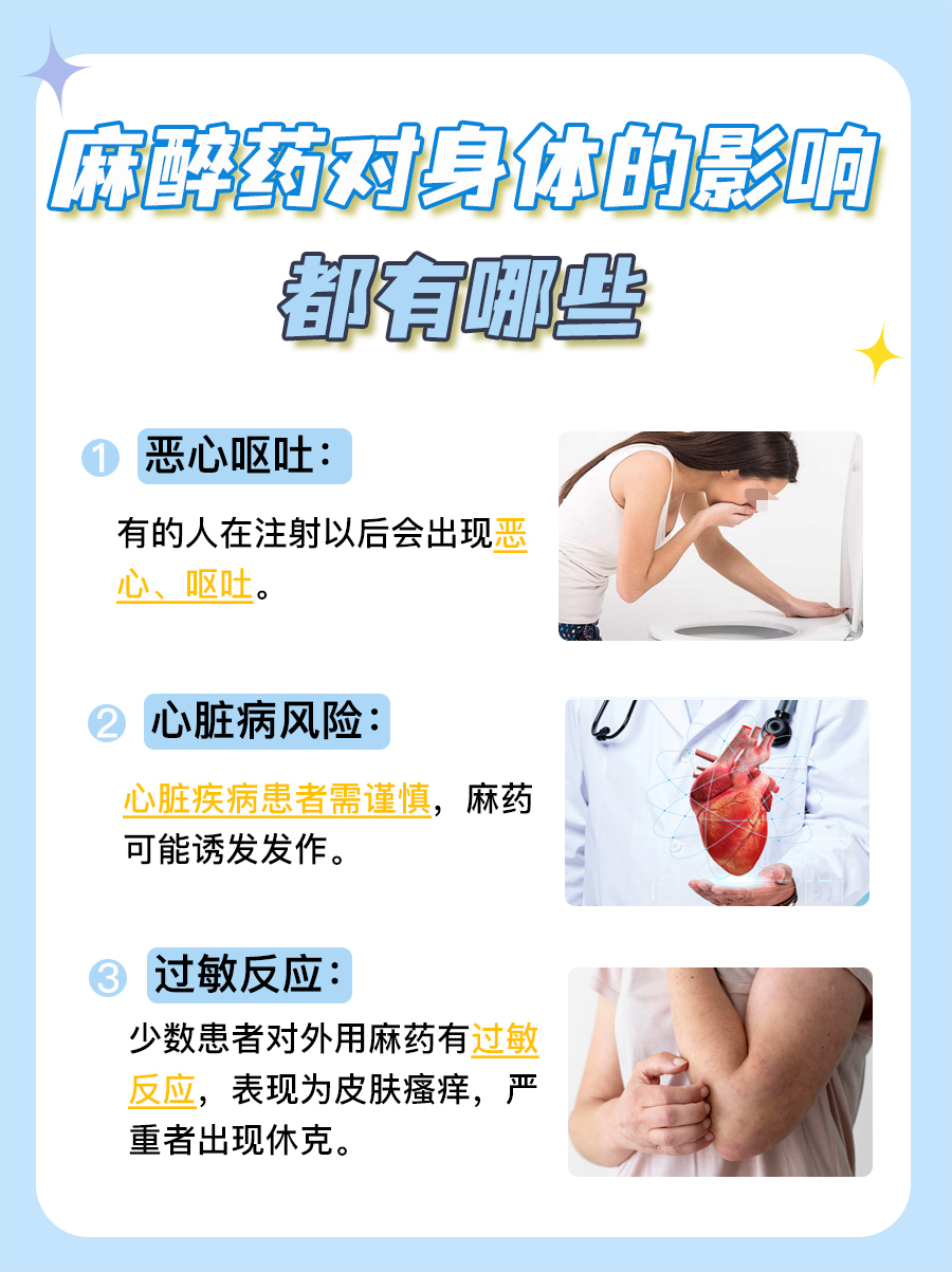 麻醉药对身体的影响，名单来了
