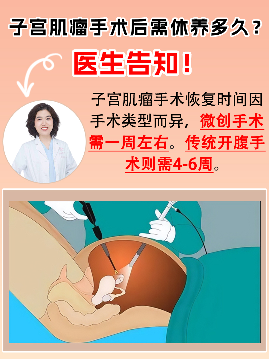 医生告知！子宫肌瘤手术后需休养多久？