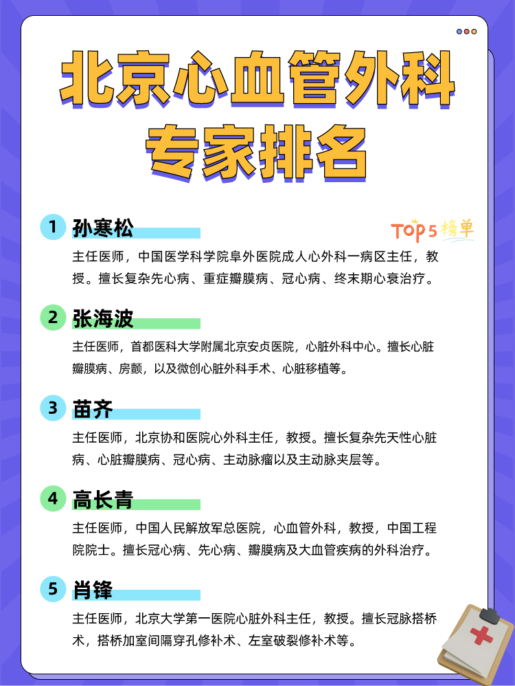 北京心血管外科专家排名