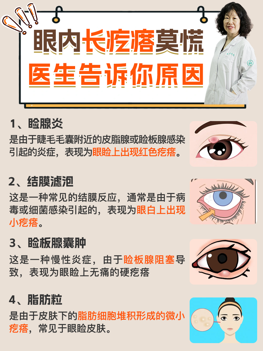眼内长疙瘩莫慌，医生教你方法