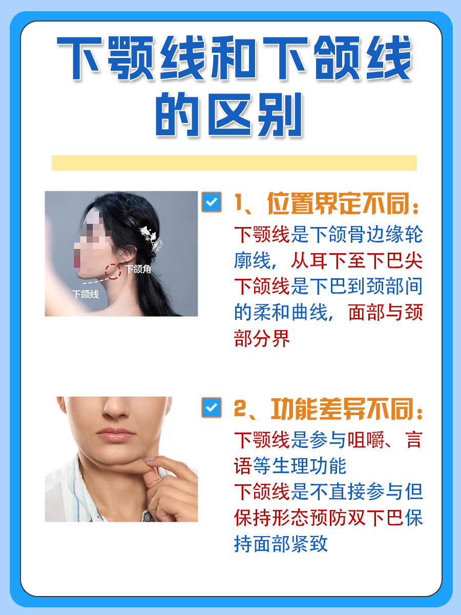下颚线和下颌线区别，你知道吗