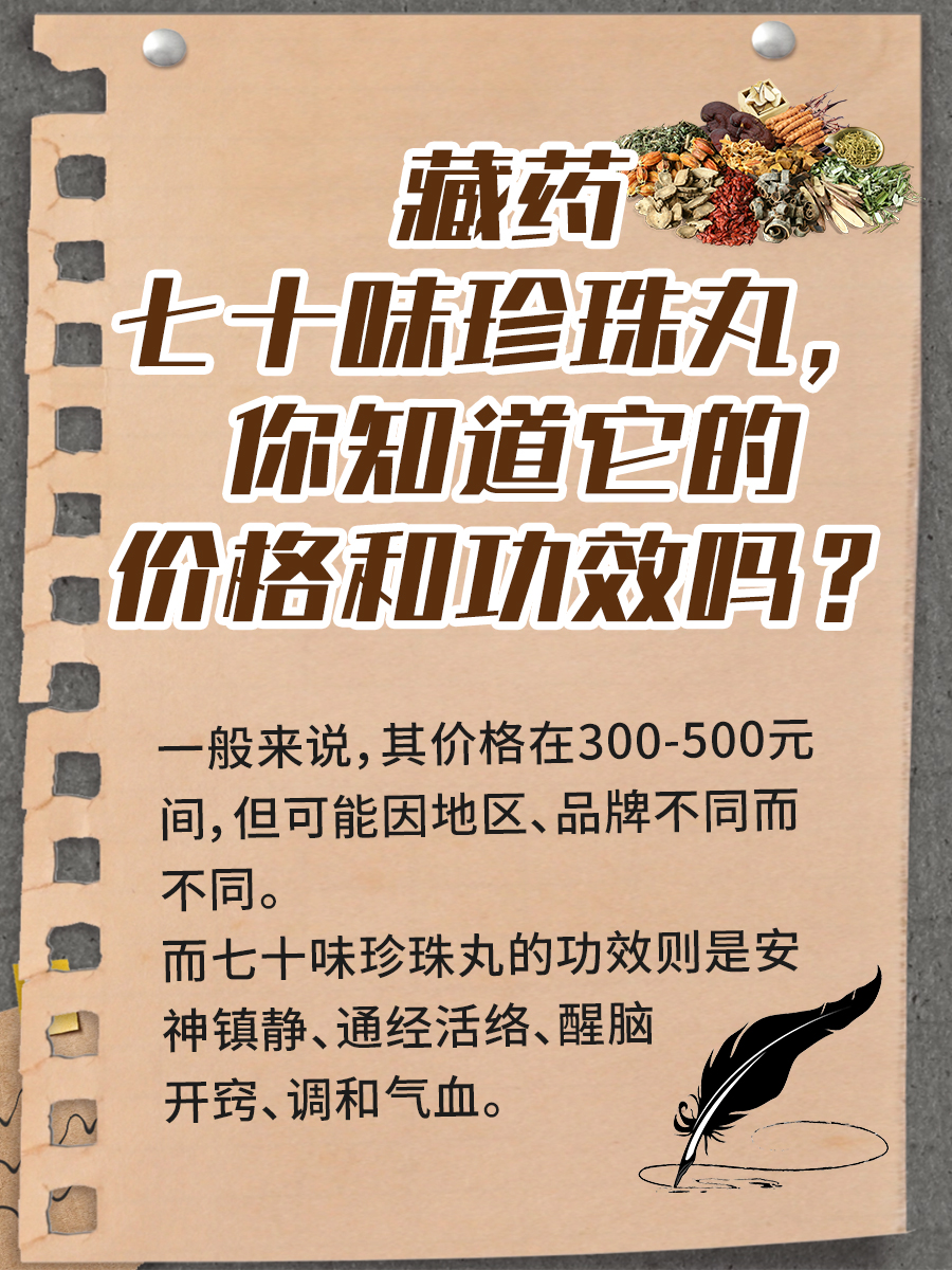 藏药七十味珍珠丸，你知道它的价格和功效吗？