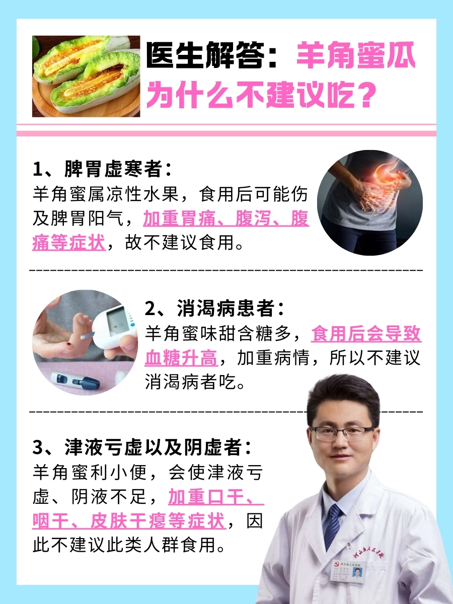 医生解答：羊角蜜瓜为什么不建议吃？