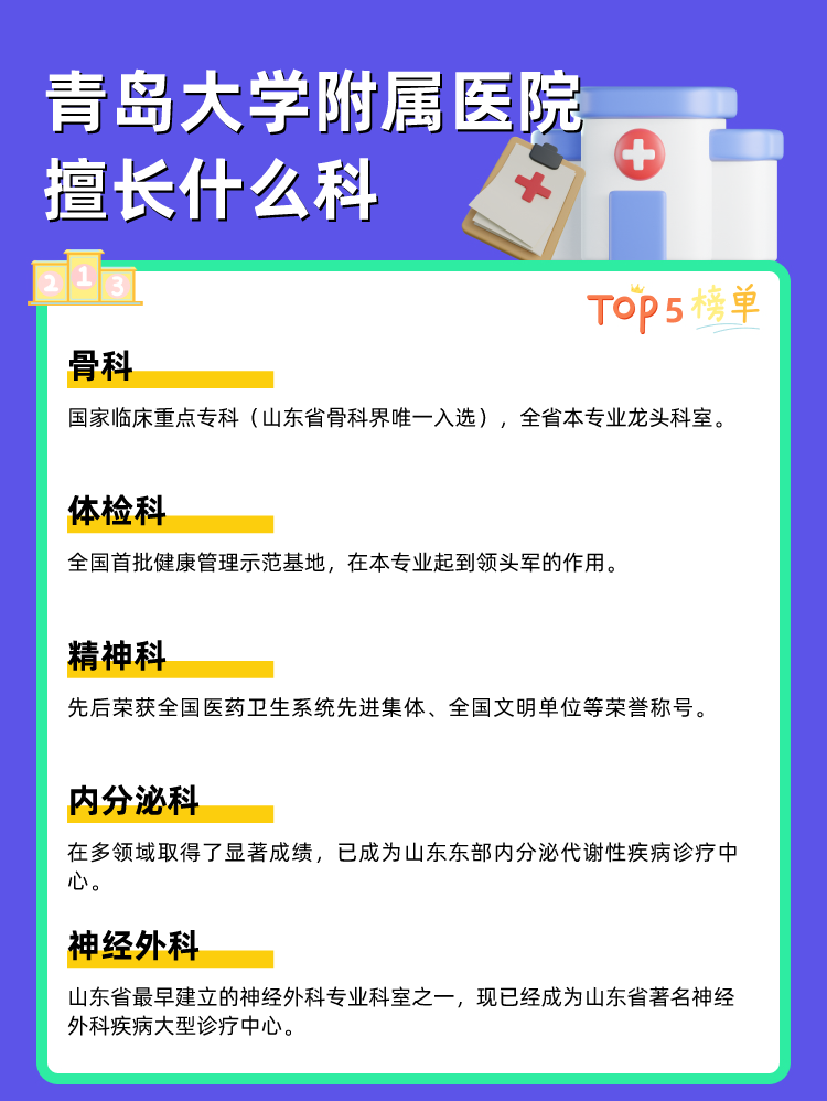 青岛大学附属医院擅长什么科