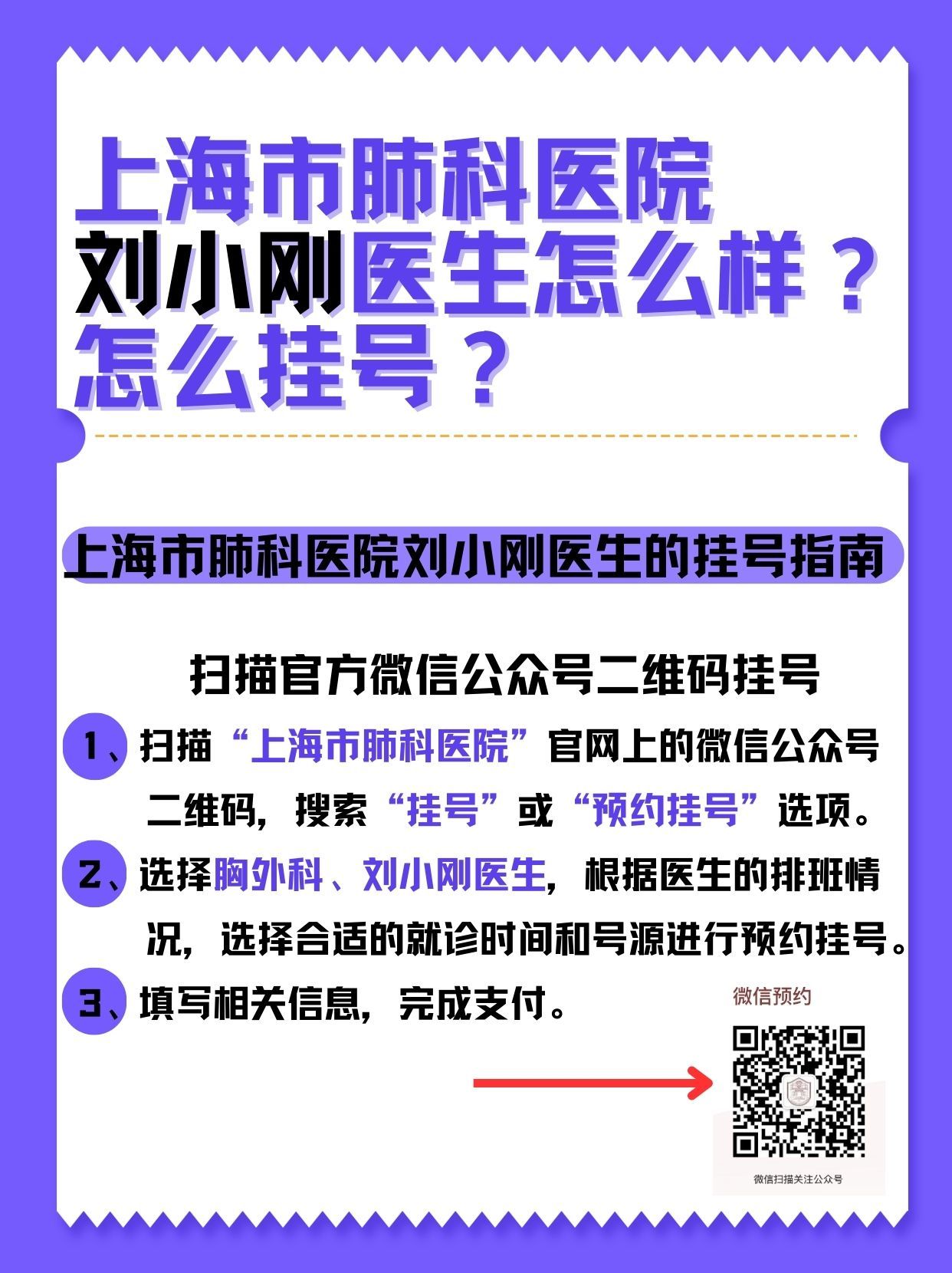 上海市肺科医院刘小刚医生怎么样?怎么挂号?