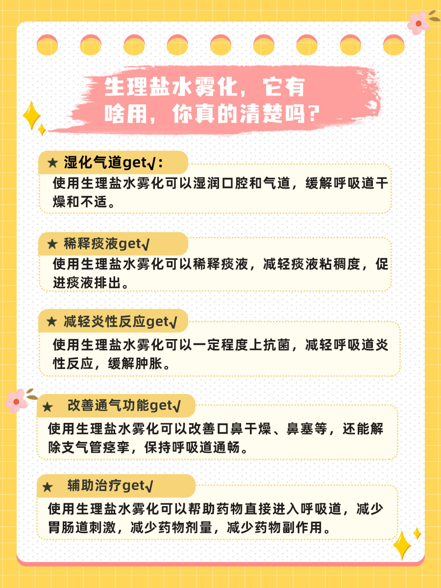 生理盐水雾化，它有啥用，你真的清楚吗？