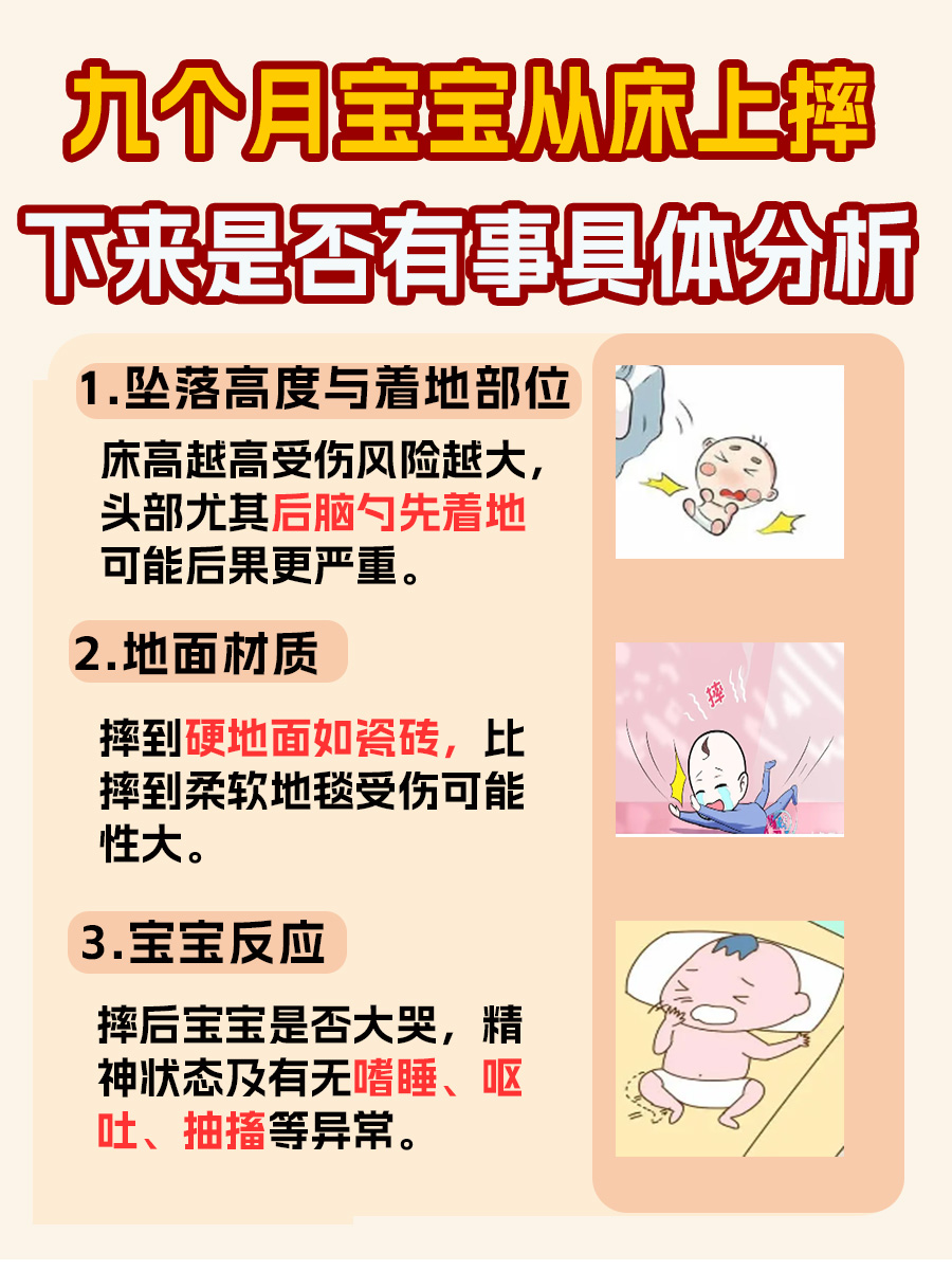 宝宝摔床危机：九个月大，落地会不会有事？