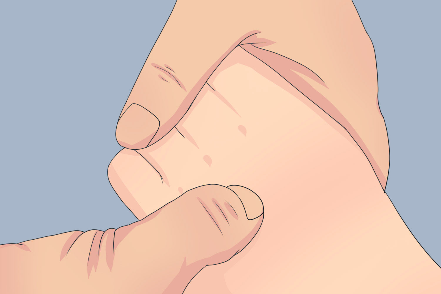 外劳宫穴按摩手法图