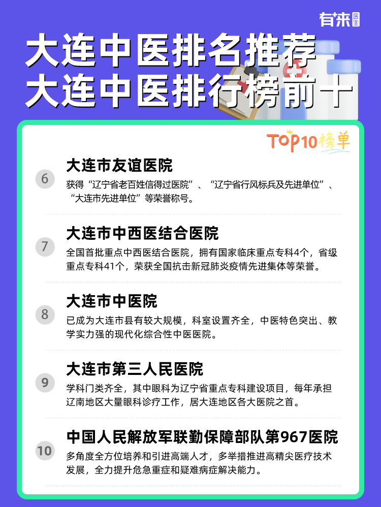 大连中医排名推荐 大连中医排行榜前十