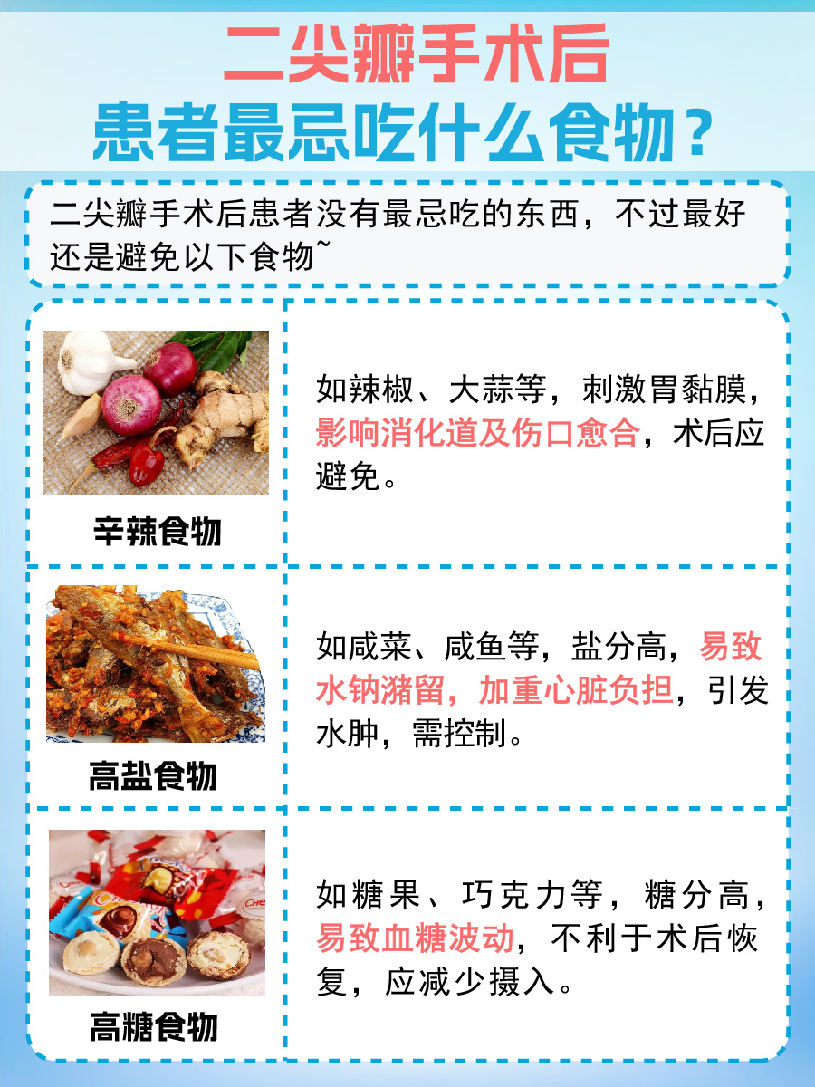 二尖瓣手术后最忌吃什么？小心影响恢复！