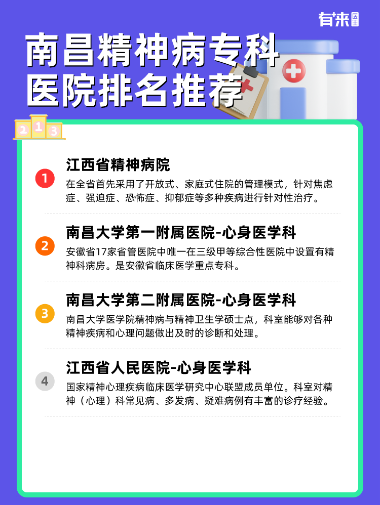 南昌精神病专科医院排名推荐