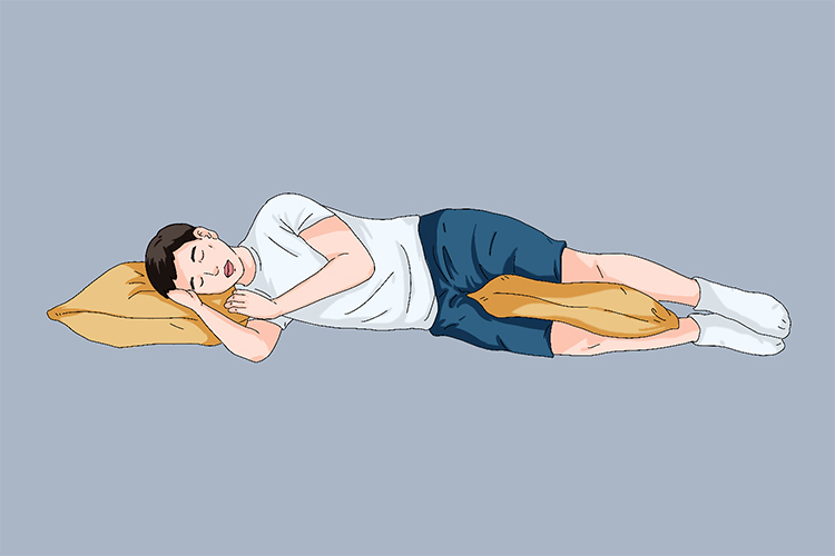 侧卧位睡姿图