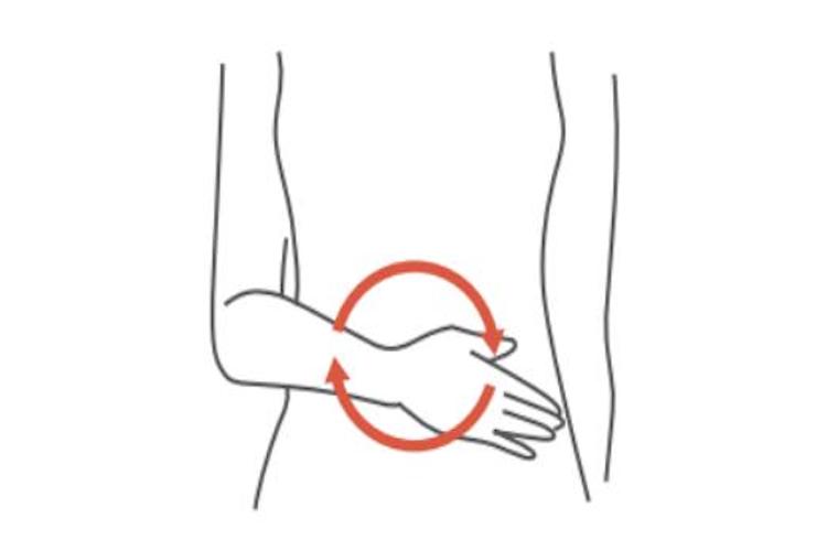 顺时针绕脐揉腹示意图