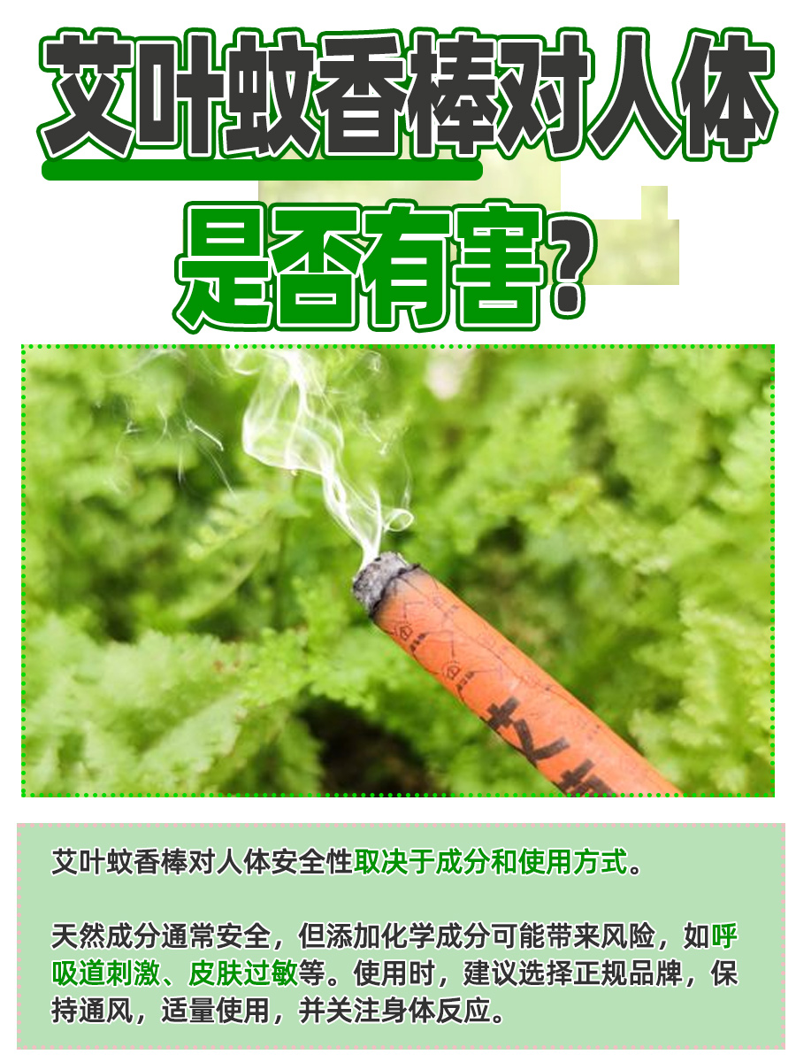 艾叶蚊香棒，真的对人有害吗？