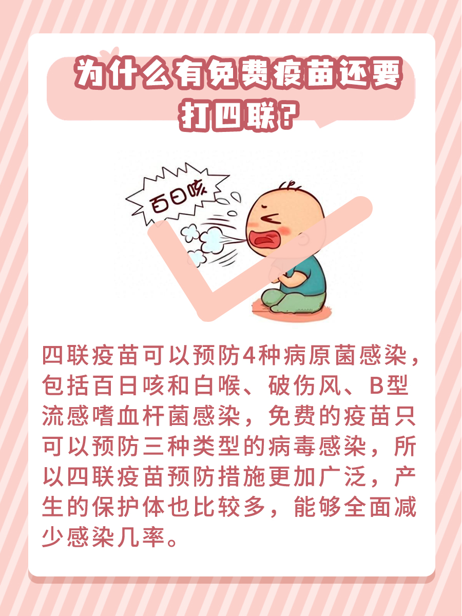 揭秘!为何有了免费疫苗,还要选择四联接种?
