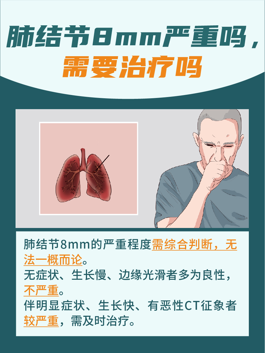 肺结节8mm严重吗,需要治疗吗,答案在这里