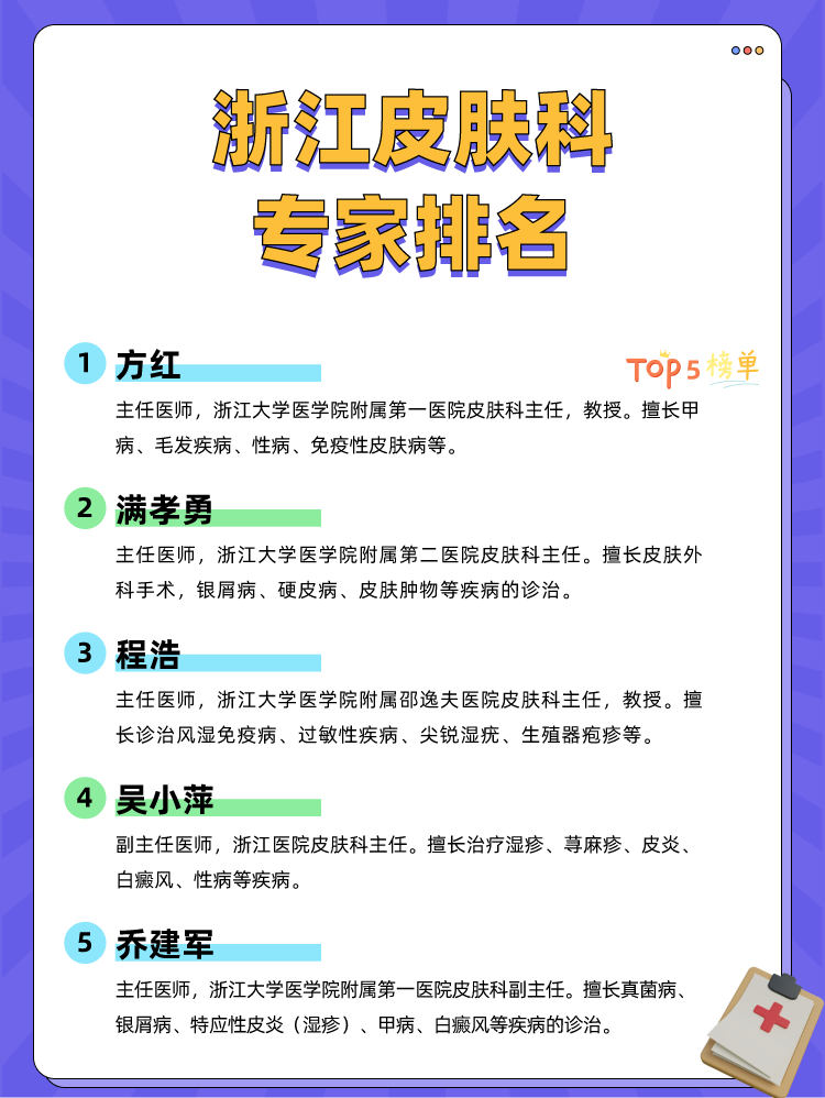 浙江皮肤科专家排名