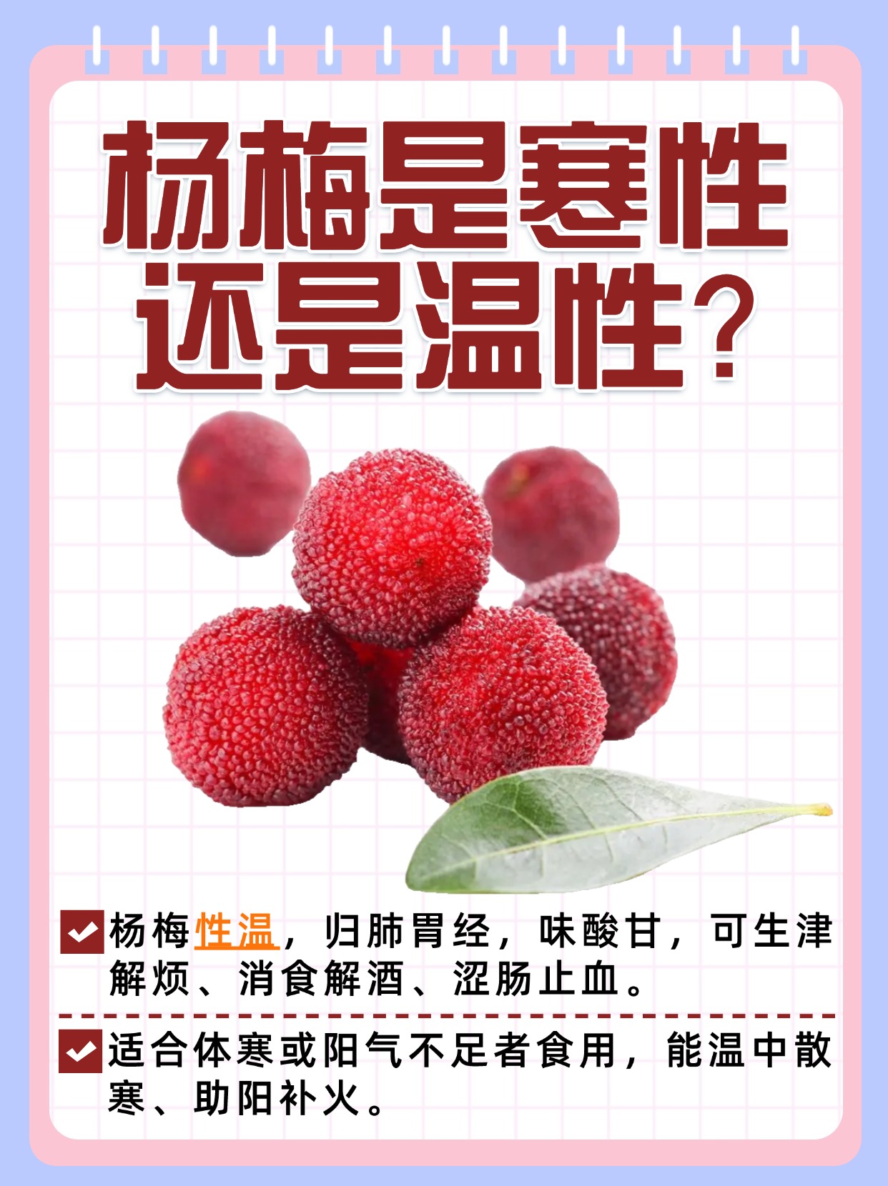 杨梅的性质:寒性还是温性?