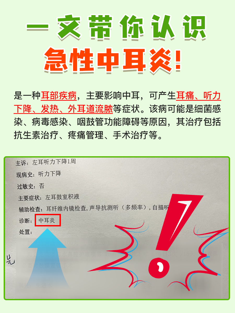 一文带你认识急性中耳炎！