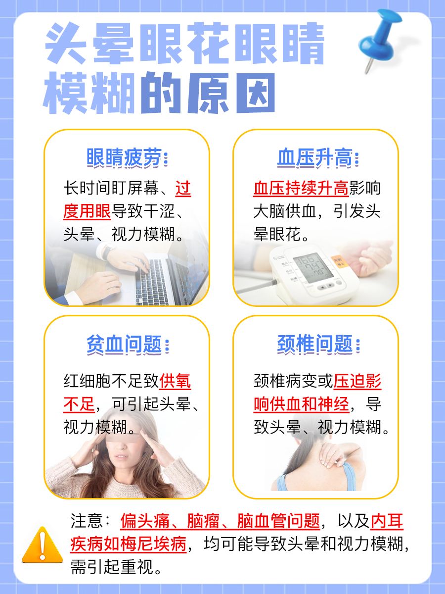 不容忽视!头晕眼花、眼睛模糊的常见原因