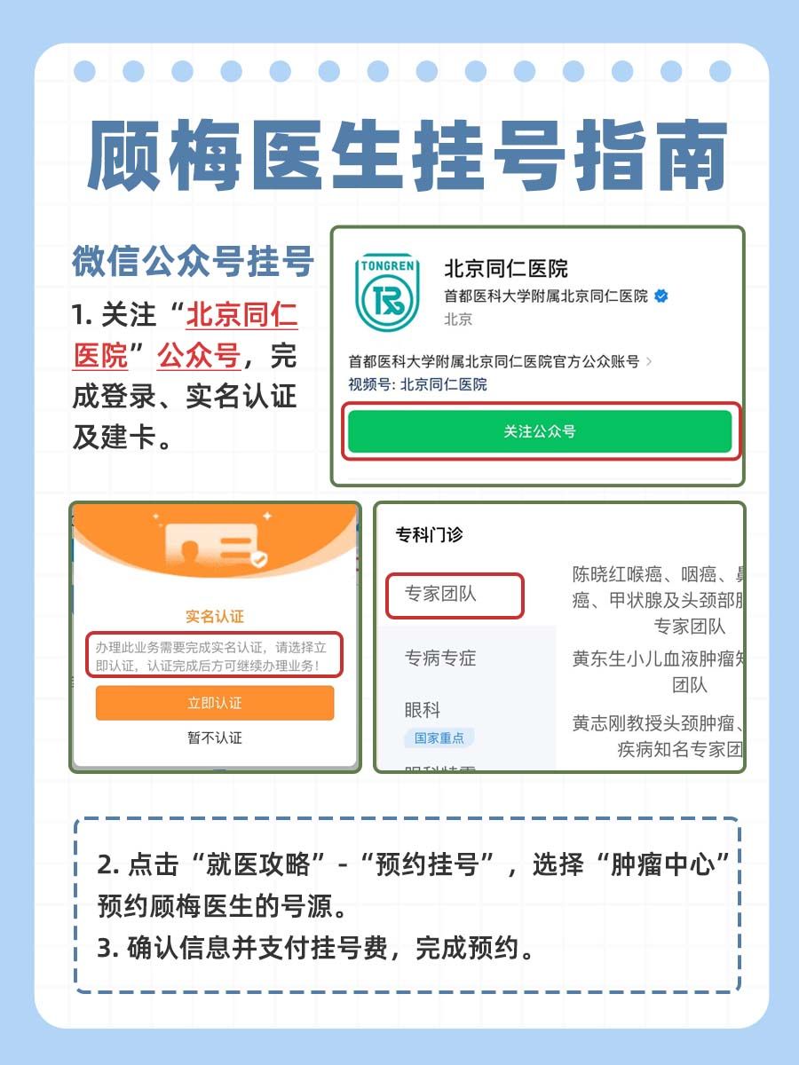 北京同仁医院顾梅医生怎么样？怎么挂号？