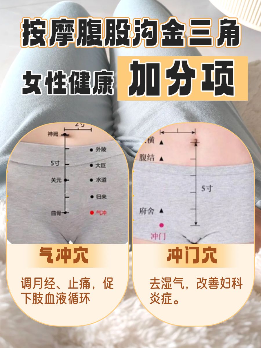 按摩腹股沟金三角,女性健康加分项