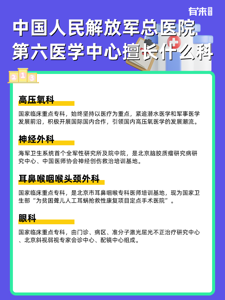 中国人民解放军总医院第六医学中心擅长什么科