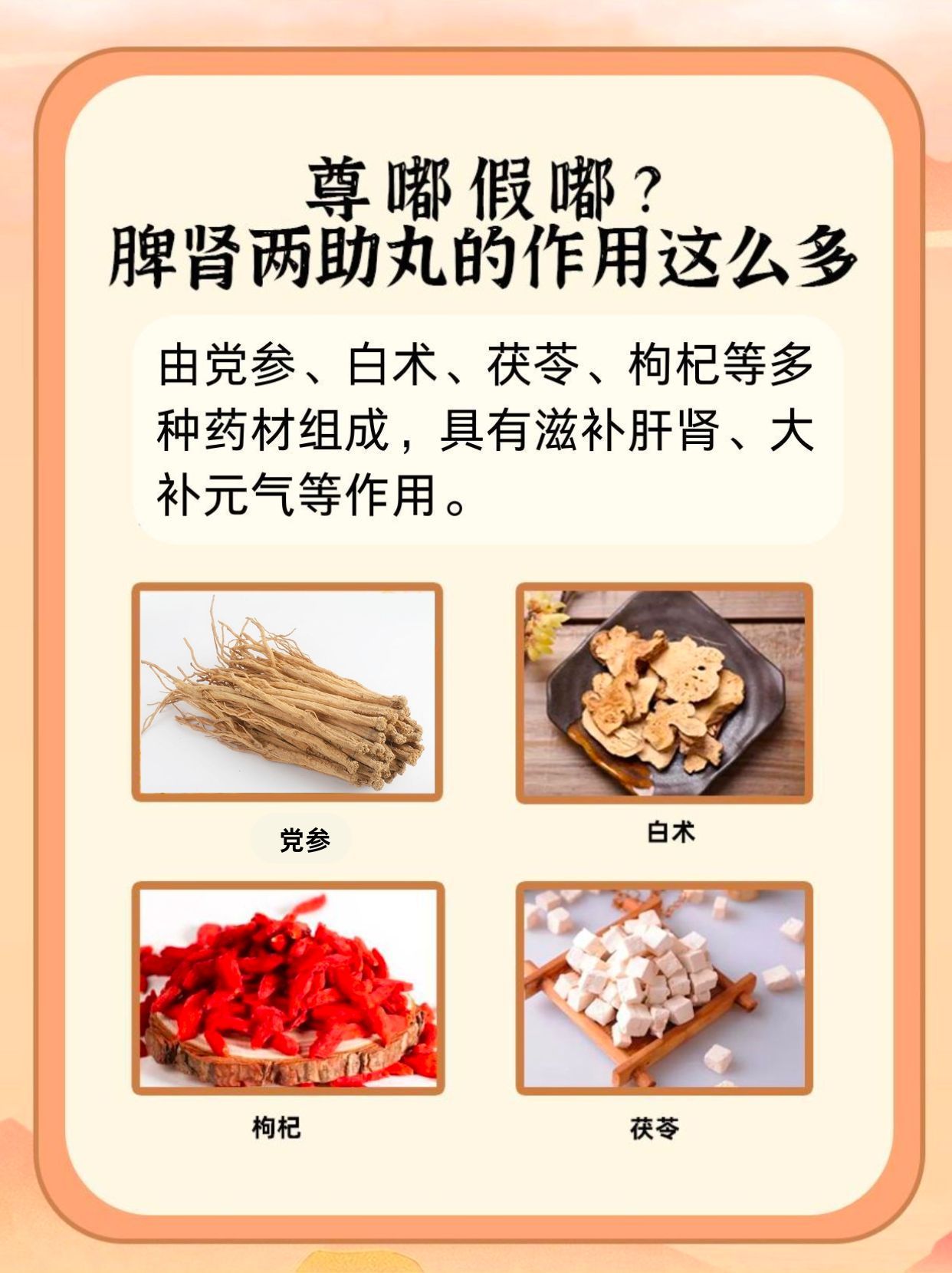 脾肾两助丸，它的功用了不得！