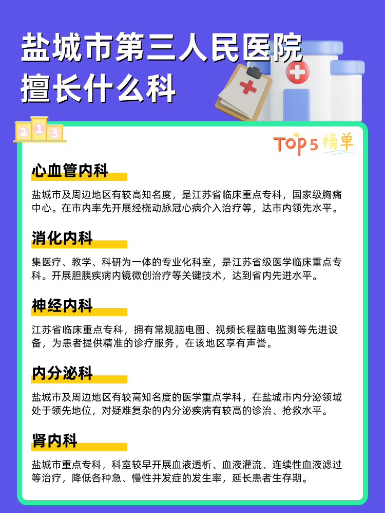 盐城市第三人民医院擅长什么科