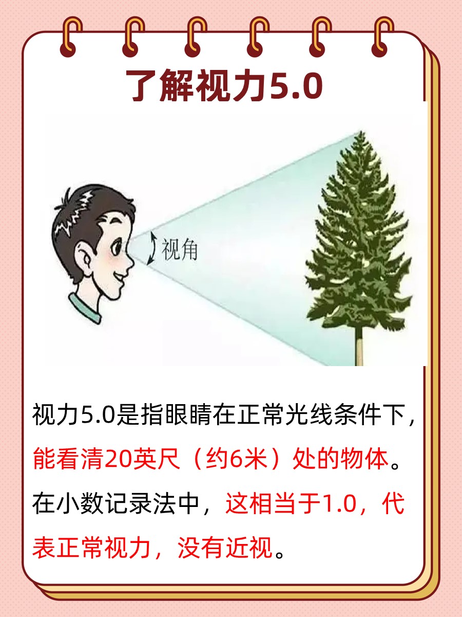 视力对照表5.0