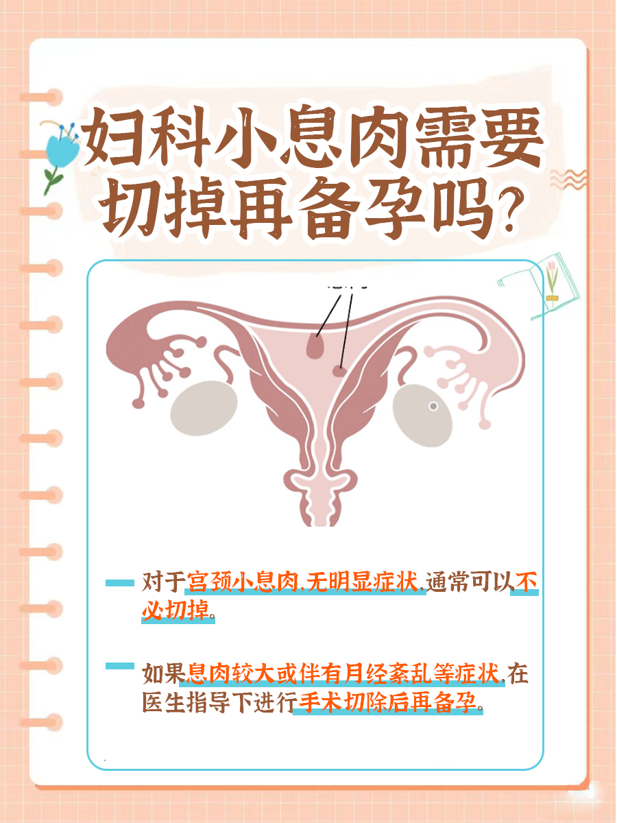 医生解答妇科小息肉需要切掉再备孕吗