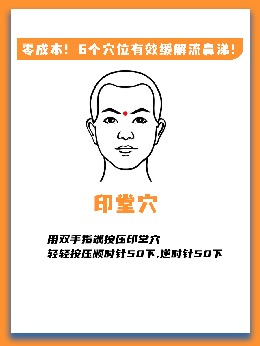 零成本！6个穴位有效缓解流鼻涕！