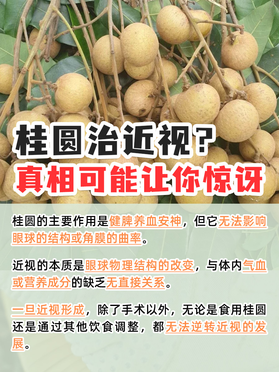 桂圆治近视？听听专家怎么说