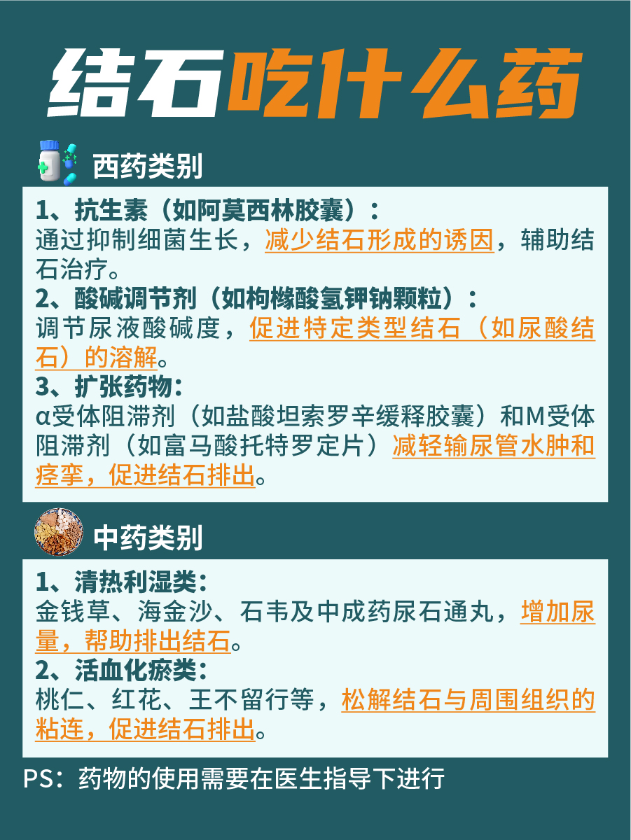 结石治疗药物推荐:有效缓解结石症状