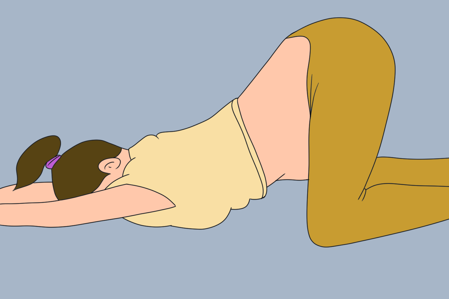 孕妇膝胸卧位置示意图