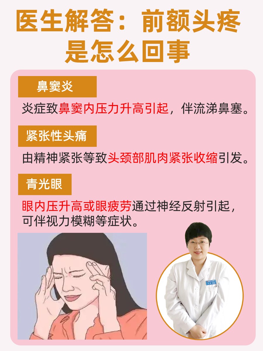 医生解答:前额头疼是怎么回事