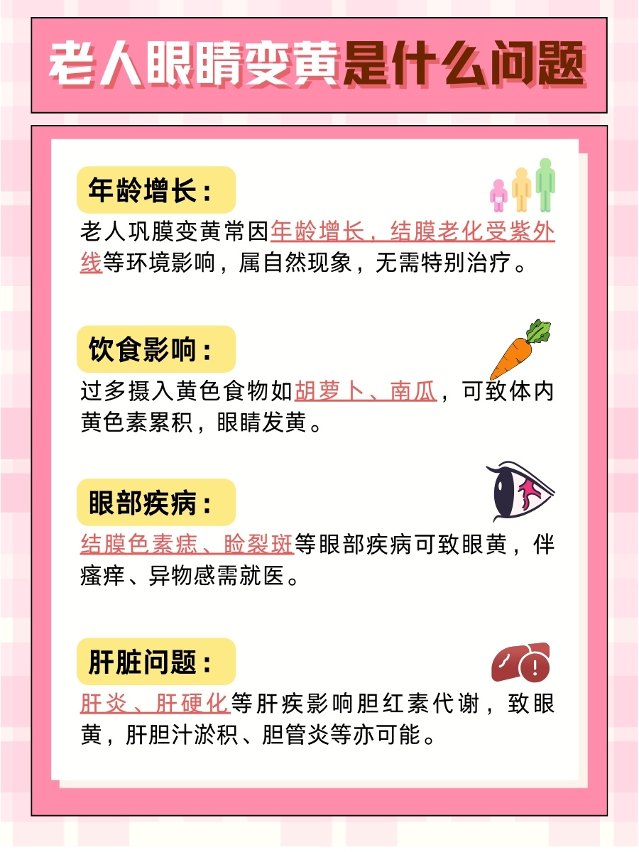 健康隐患：老人眼睛变黄，可能是这些问题！