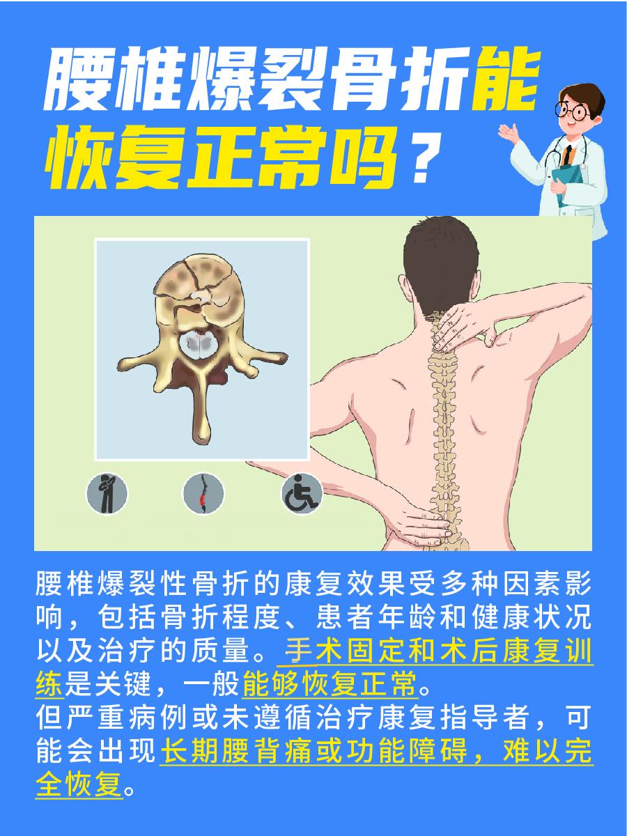 腰椎爆裂骨折，能否完全康复？