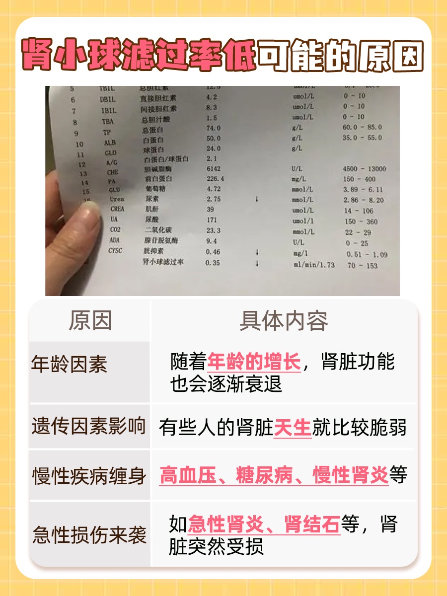 肾小球滤过率低，这可不是闹着玩的！
