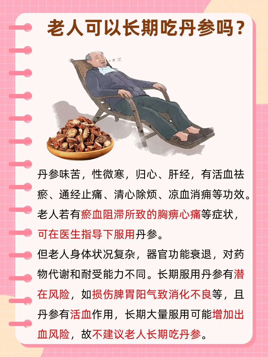解惑：老人可以长期吃丹参吗？